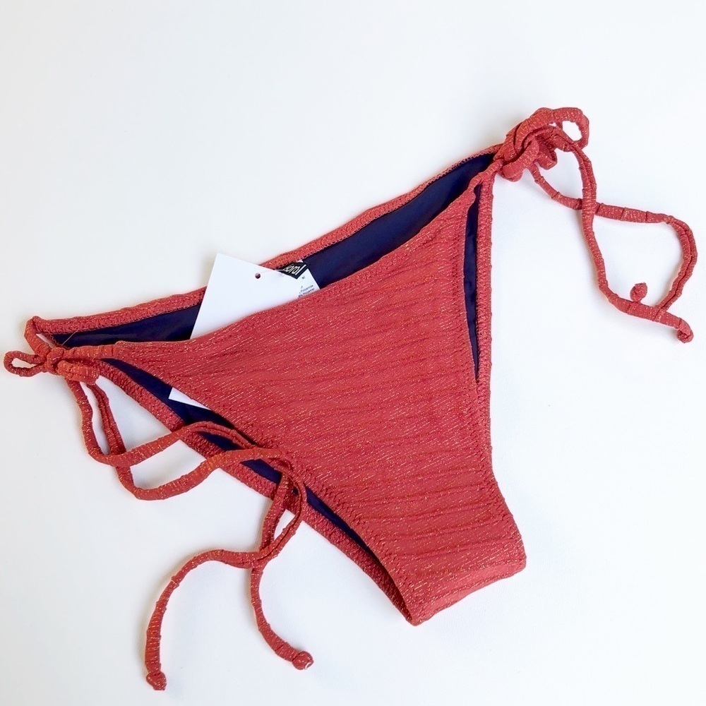 𝅺Koral Rust gold shimmer bikini bottom